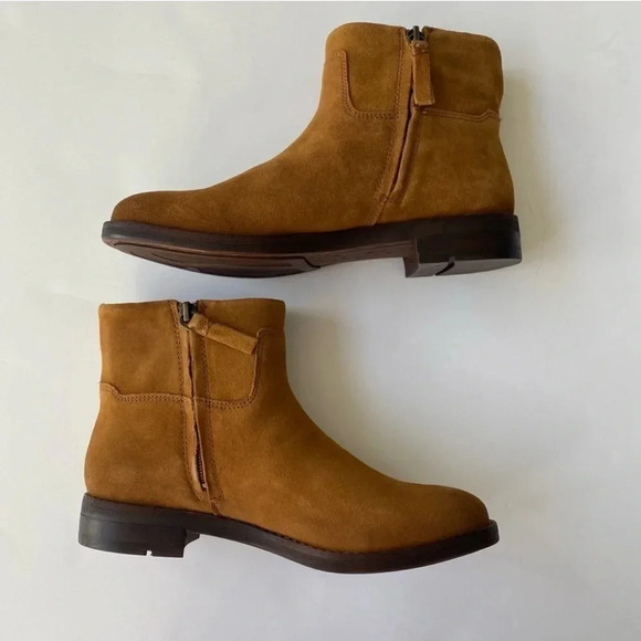 New Franco Sarto Womens Malina Whiskey Suede Ankle Boots Bootie Size 7 - Picture 6 of 10